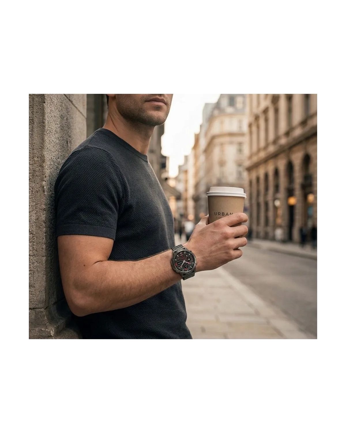 SMARTWATCH MĘSKI GRAVITY GT42-1 - AMOLED, DODATKOWA BRANSOLETA (sg056a)