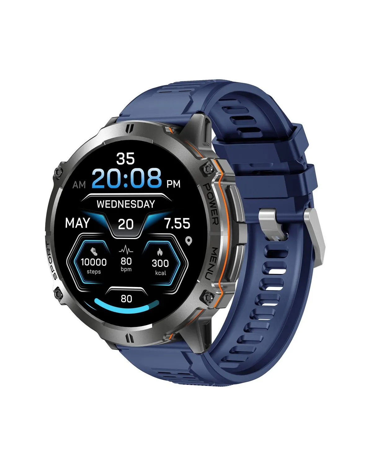 SMARTWATCH MĘSKI GRAVITY GT42-2 - AMOLED, DODATKOWA BRANSOLETA (sg056b)