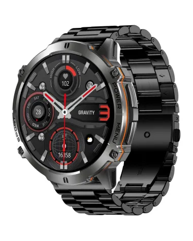 SMARTWATCH MĘSKI GRAVITY GT42-2 - AMOLED, DODATKOWA BRANSOLETA (sg056b)