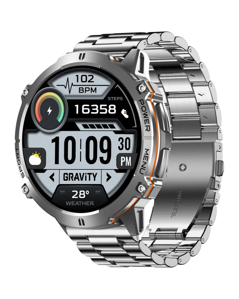 SMARTWATCH MĘSKI GRAVITY GT42-3 - AMOLED, DODATKOWA BRANSOLETA (sg056c)