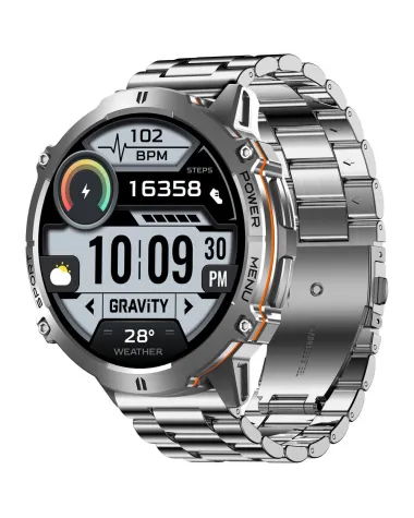 SMARTWATCH MĘSKI GRAVITY GT42-4 - AMOLED, DODATKOWA BRANSOLETA (sg056d)