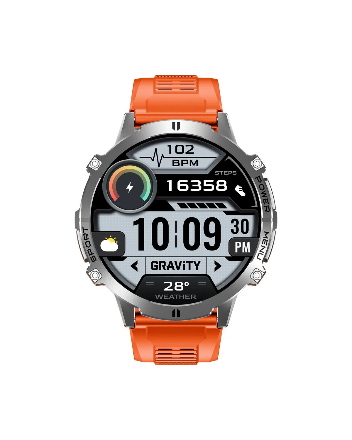 SMARTWATCH MĘSKI GRAVITY GT42-4 - AMOLED, DODATKOWA BRANSOLETA (sg056d)