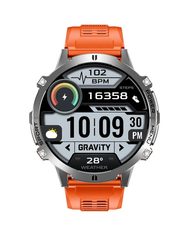 SMARTWATCH MĘSKI GRAVITY GT42-4 - AMOLED, DODATKOWA BRANSOLETA (sg056d)