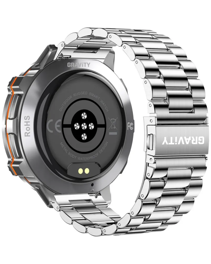SMARTWATCH MĘSKI GRAVITY GT42-4 - AMOLED, DODATKOWA BRANSOLETA (sg056d)