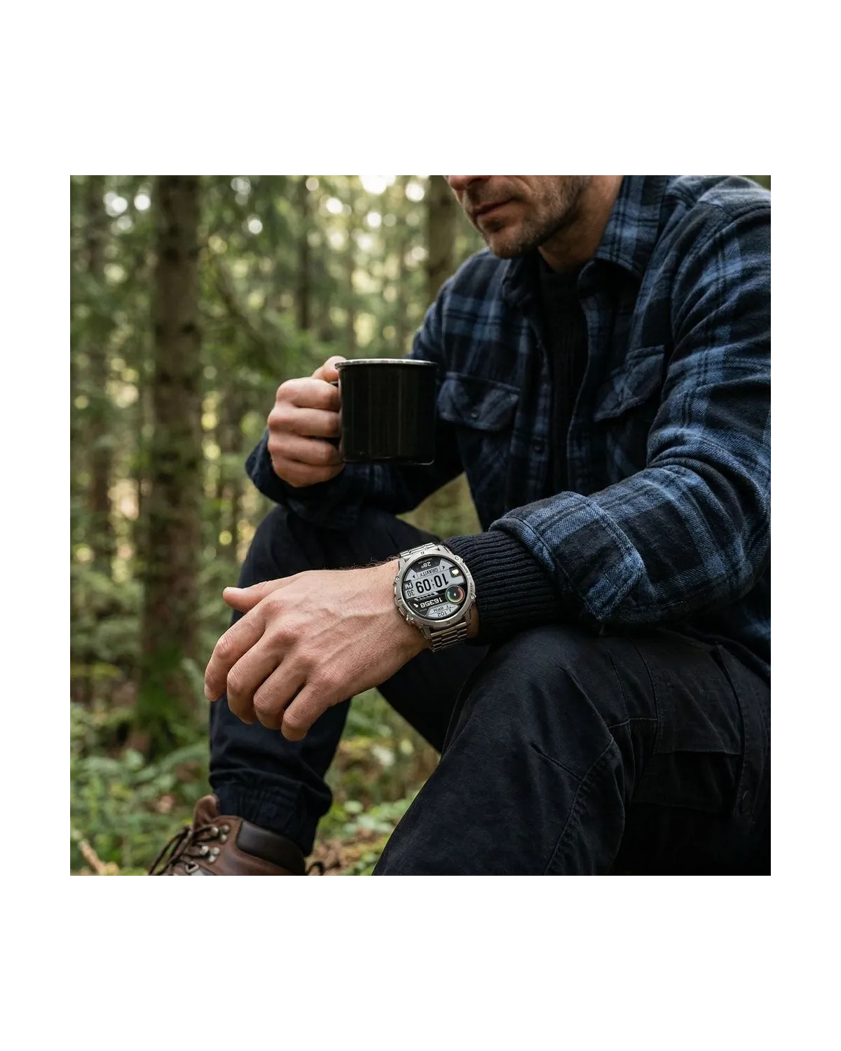 SMARTWATCH MĘSKI GRAVITY GT42-4 - AMOLED, DODATKOWA BRANSOLETA (sg056d)