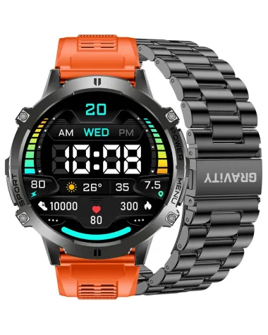 SMARTWATCH MĘSKI GRAVITY GT42-5 - AMOLED, DODATKOWA BRANSOLETA (sg056e)