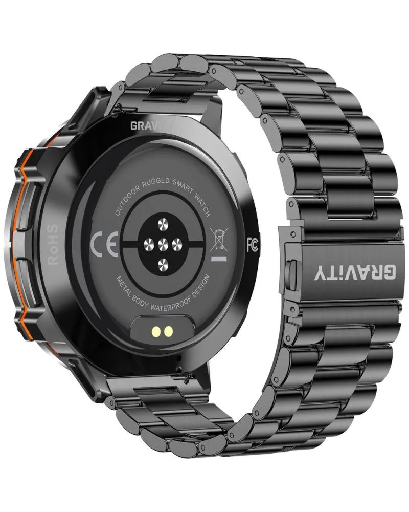 SMARTWATCH MĘSKI GRAVITY GT42-5 - AMOLED, DODATKOWA BRANSOLETA (sg056e)