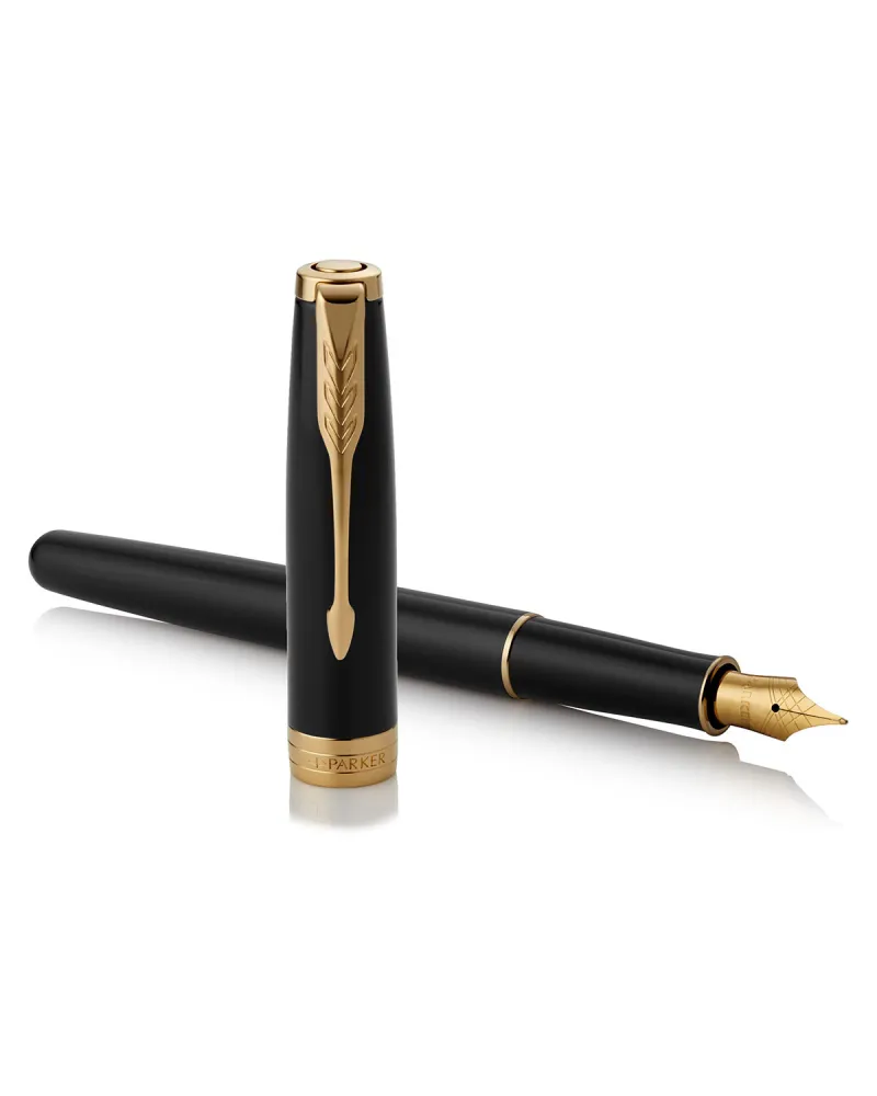 Zestaw Prezentowy Długopis i Pi&oacute;ro Parker Sonnet Czarny GT + Zegarek Hugo Boss (1931497/16)