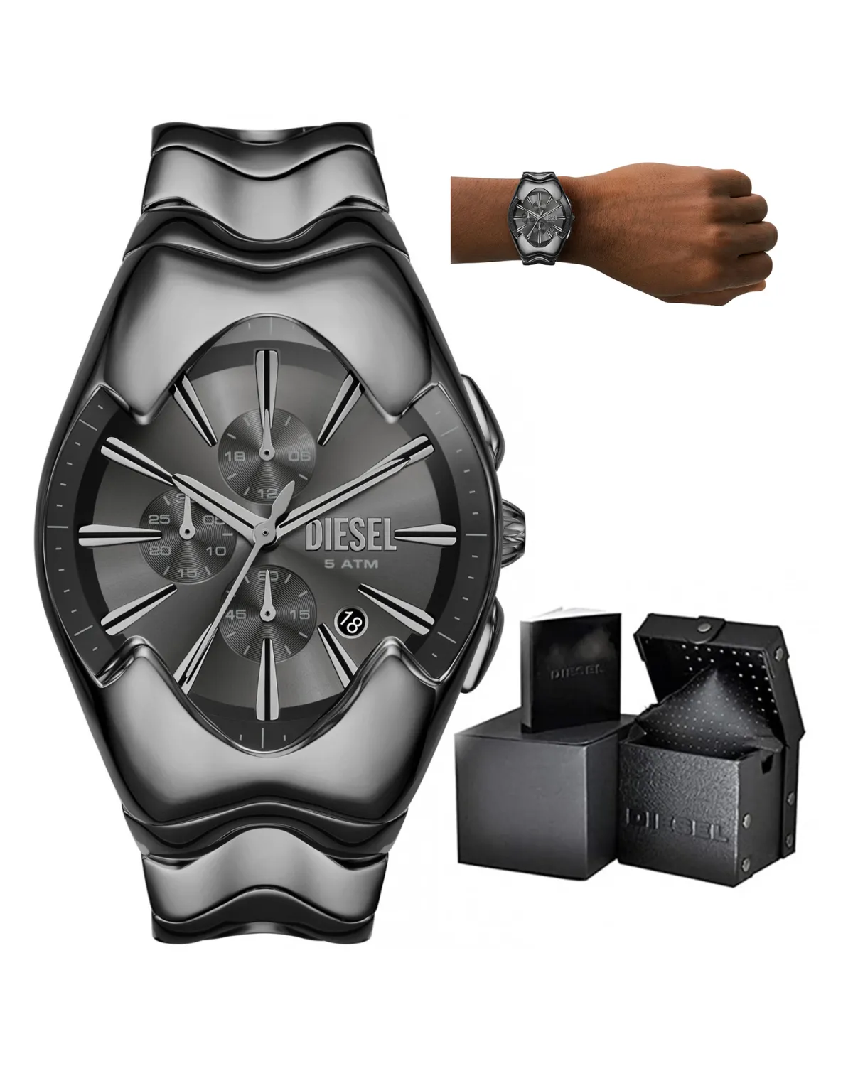 ZEGAREK MĘSKI DIESEL MERCURIAL METAMORPH CHRONOGRAPH  DZ4682 + BOX