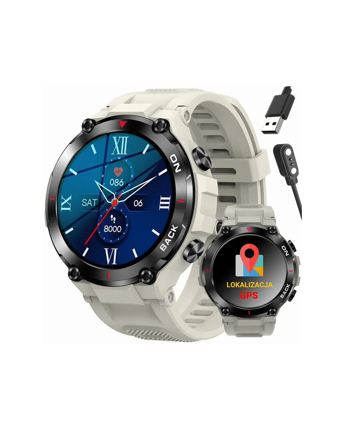 SMARTWATCH MĘSKI GRAVITY GT8-6 - z GPS (sg017f)