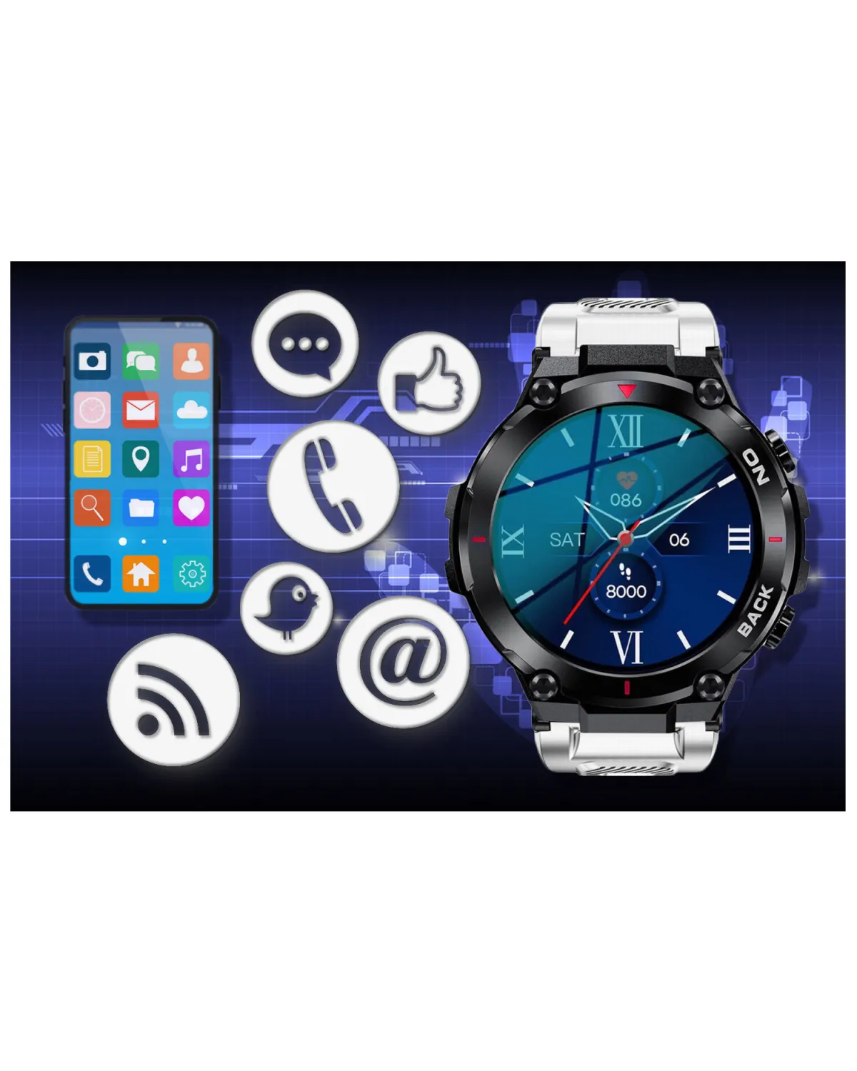 SMARTWATCH MĘSKI GRAVITY GT8-6 - z GPS (sg017f)