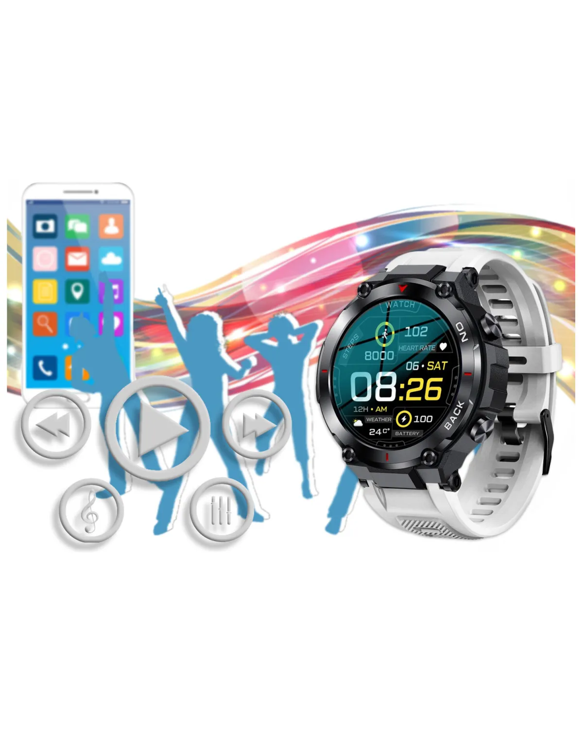 SMARTWATCH MĘSKI GRAVITY GT8-6 - z GPS (sg017f)