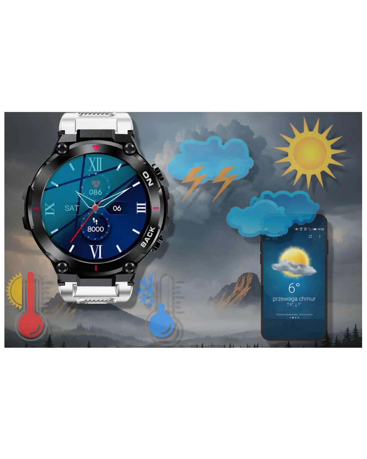 SMARTWATCH MĘSKI GRAVITY GT8-6 - z GPS (sg017f)