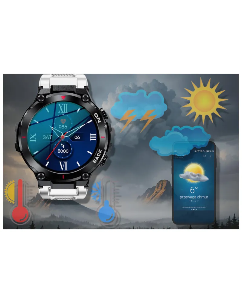 SMARTWATCH MĘSKI GRAVITY GT8-6 - z GPS (sg017f)