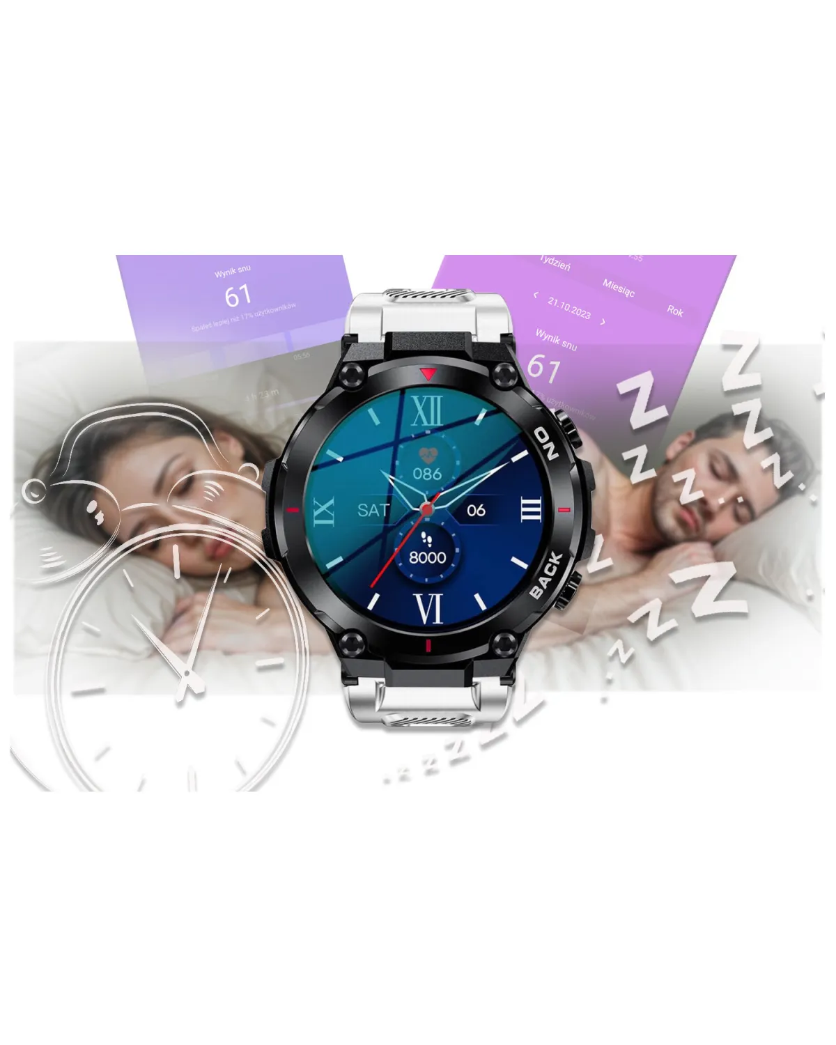 SMARTWATCH MĘSKI GRAVITY GT8-6 - z GPS (sg017f)