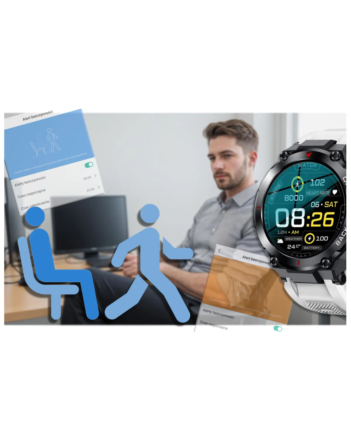 SMARTWATCH MĘSKI GRAVITY GT8-6 - z GPS (sg017f)