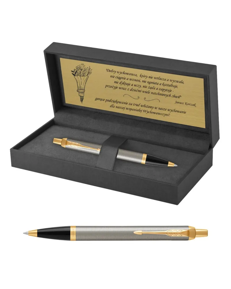 Długopis Parker IM Brushed Metal GT w Pudełku z Grawerem (1931670/1) Długopis Parker IM Brushed Metal GT w Pudełku z Grawerem (1931670/1)