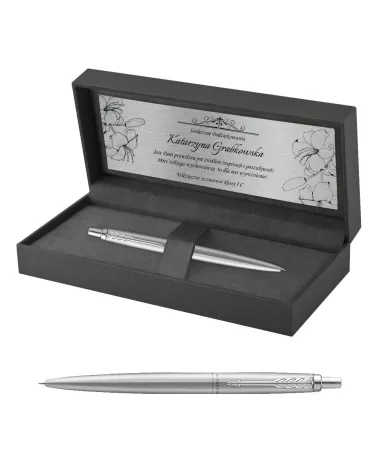 Długopis Parker Jotter XL Monochrome Srebrny w Pudełku z Grawerem (2122756/1)