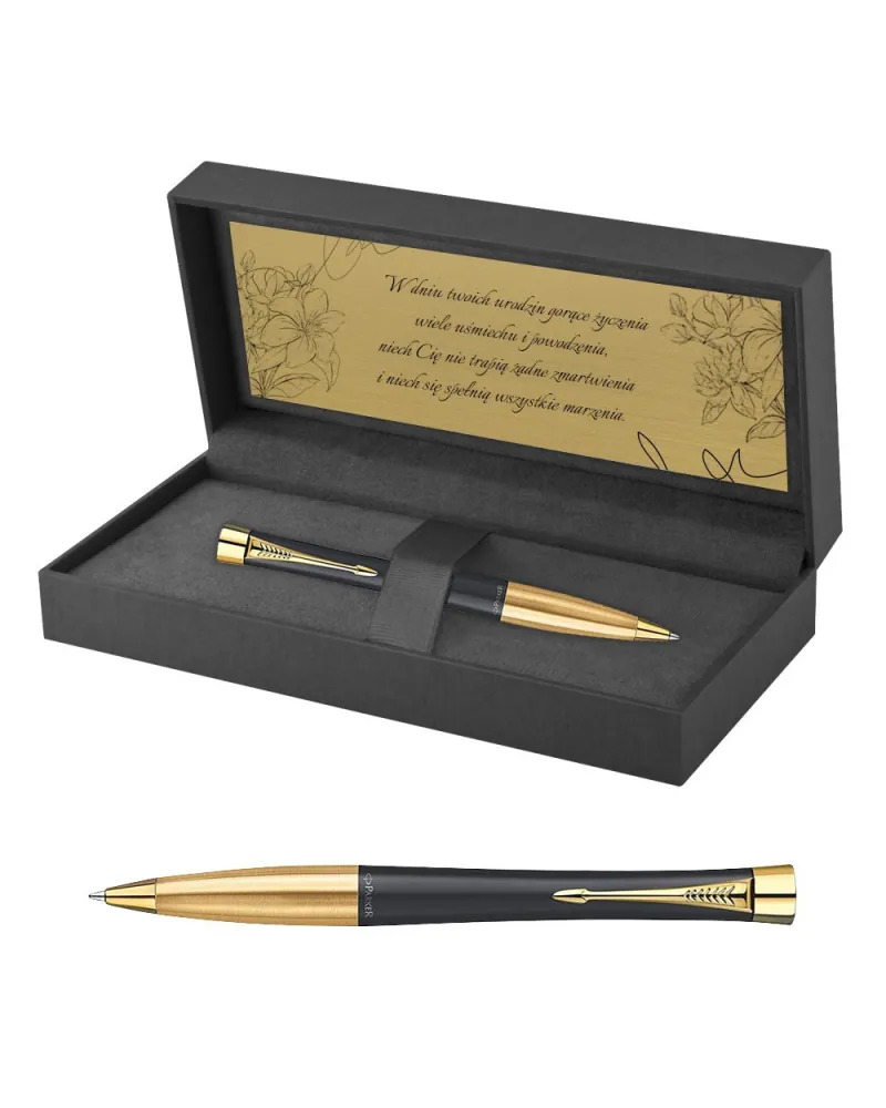 Długopis Parker Urban Czarny Matowy GT w Pudełku z Grawerem (2143640/2) Długopis Parker Urban Czarny Matowy GT w Pudełku z Grawerem (2143640/2)