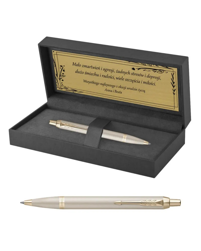 Długopis Parker IM Professionals Monochrome Champagne w Pudełku z Grawerem (2172956/1) Długopis Parker IM Professionals Monochrome Champagne w Pudełku z Grawerem (2172956/1)