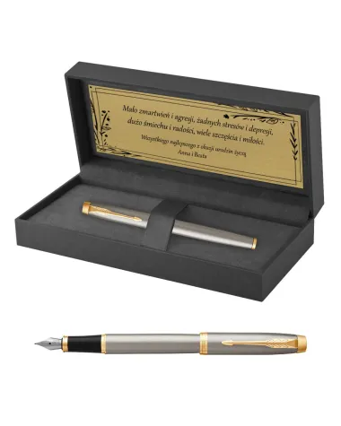 Pi&oacute;ro wieczne Parker IM Brushed Metal GT w Pudełku z Grawerem (1931649/1)