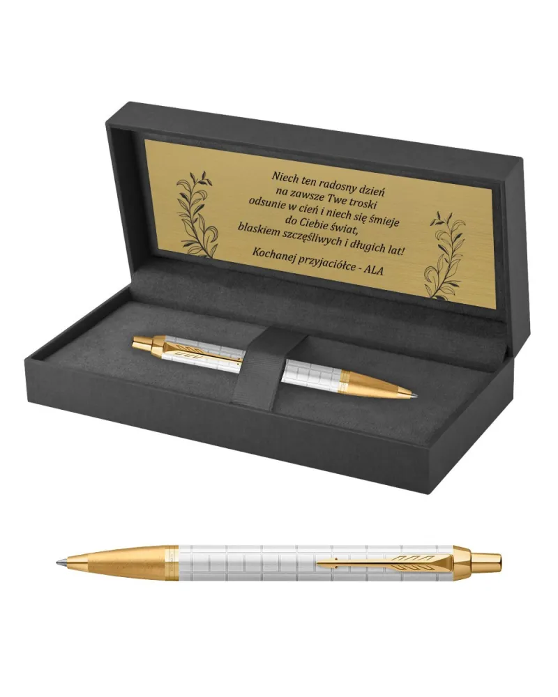 Długopis Parker IM Premium Perłowy GT w Pudełku z Grawerem (2143643/2) Długopis Parker IM Premium Perłowy GT w Pudełku z Grawerem (2143643/2)