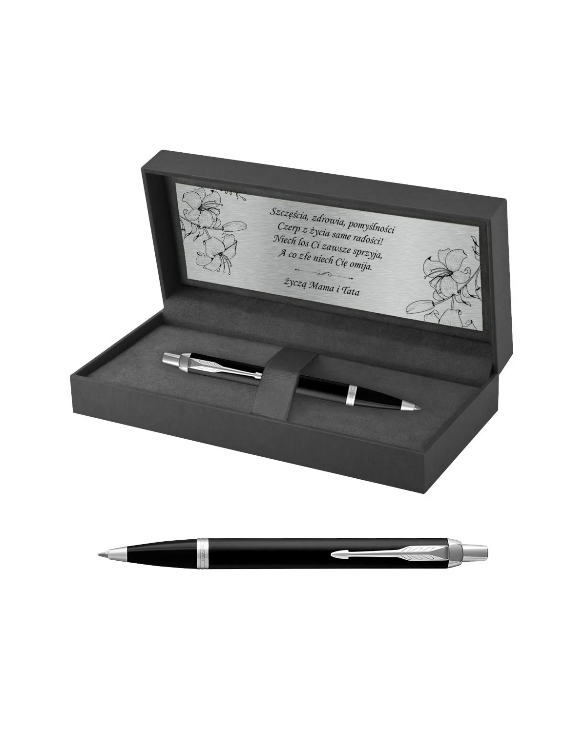 Długopis Parker IM Czarny Matowy CT w Pudełku z Grawerem (2143632/5) Długopis Parker IM Czarny Matowy CT w Pudełku z Grawerem (2143632/5)