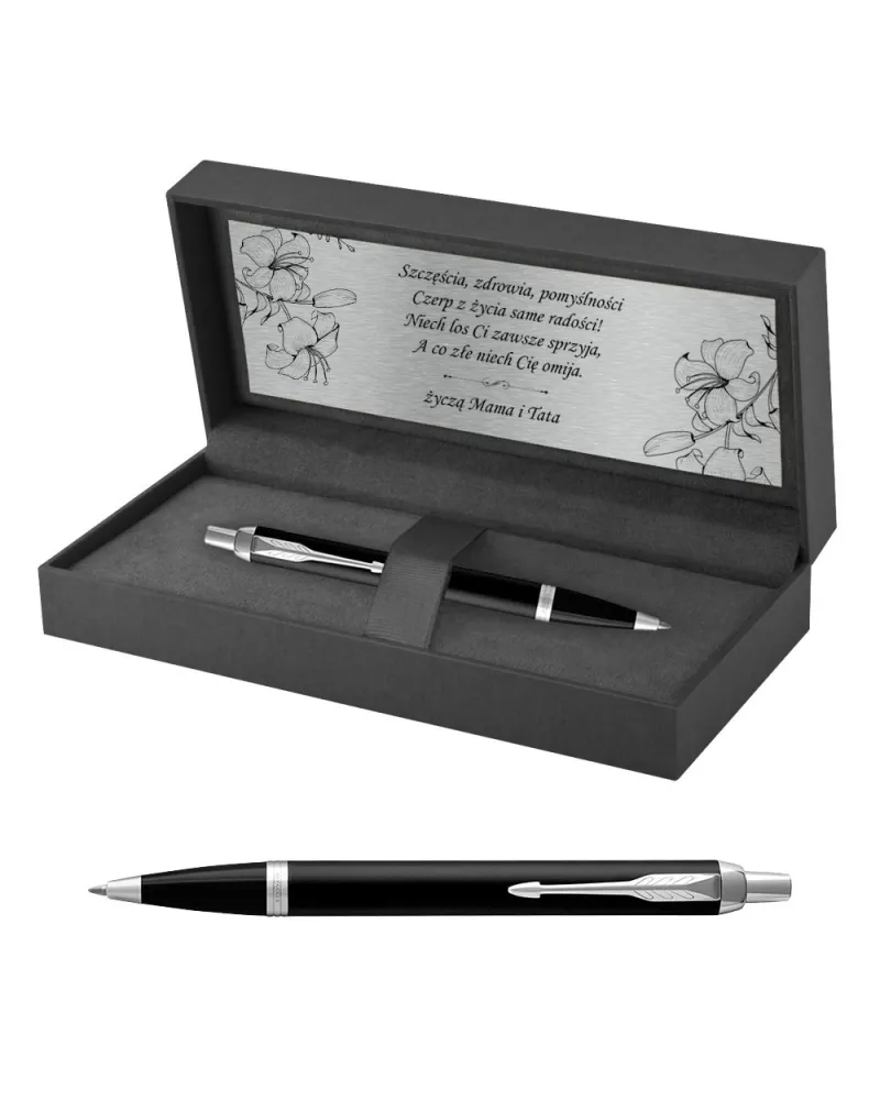 Długopis Parker IM Czarny Matowy CT w Pudełku z Grawerem (2143632/5) Długopis Parker IM Czarny Matowy CT w Pudełku z Grawerem (2143632/5)
