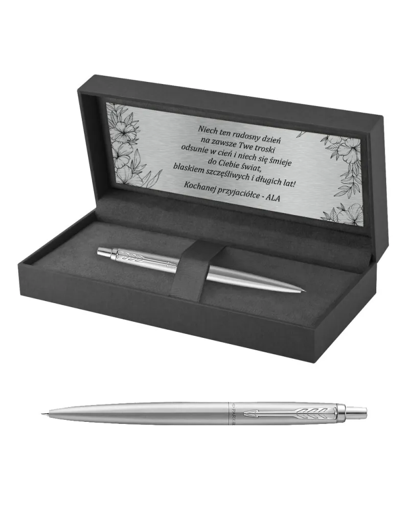 Długopis Parker Jotter XL Monochrome Srebrny w Pudełku z Grawerem (2122756/2) Długopis Parker Jotter XL Monochrome Srebrny w Pudełku z Grawerem (2122756/2)