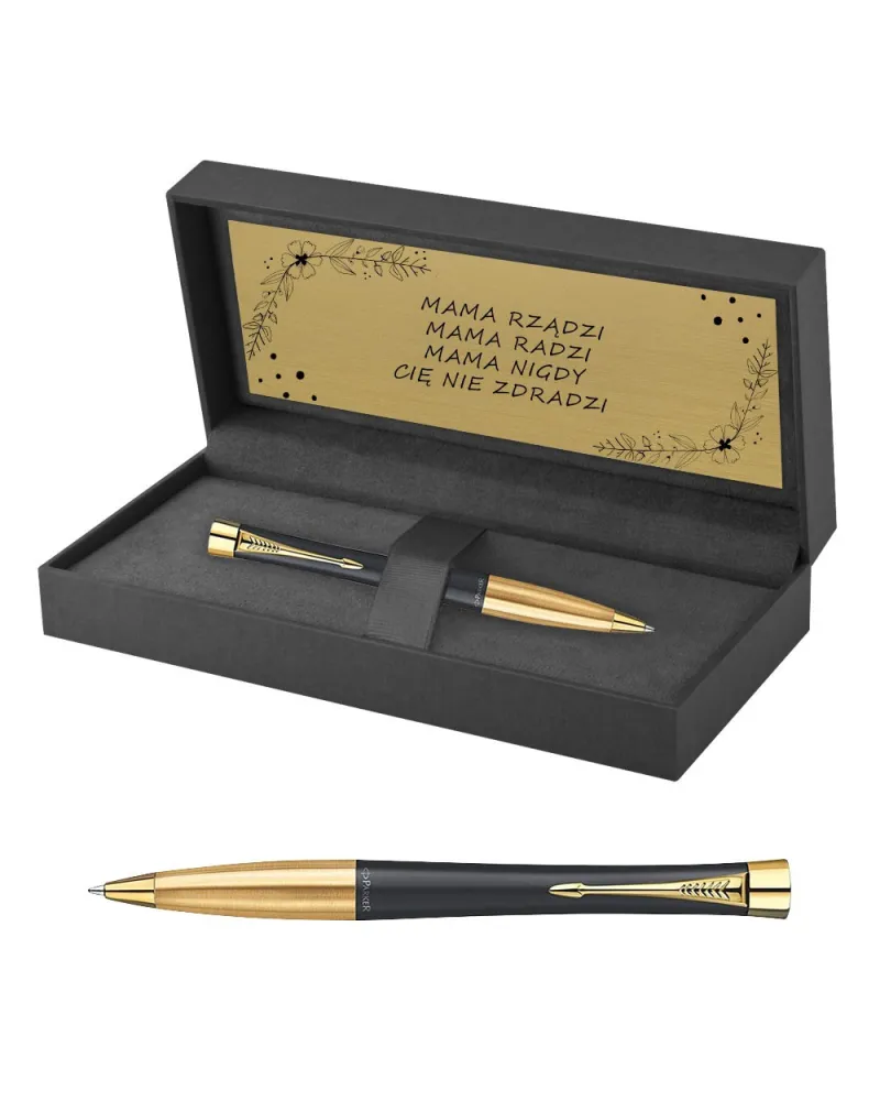 Długopis Parker Urban Czarny Matowy GT w Pudełku z Grawerem (2143640/3) Długopis Parker Urban Czarny Matowy GT w Pudełku z Grawerem (2143640/3)