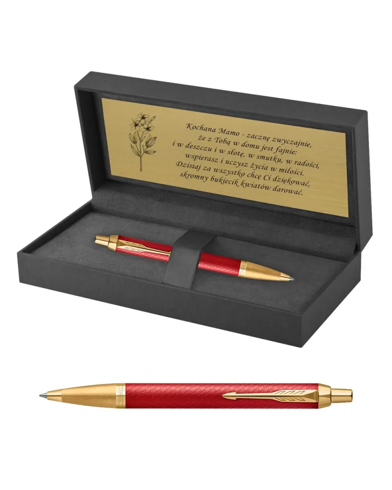 Długopis Parker IM Premium Czerwony GT w Pudełku z Grawerem (2143644/2) Długopis Parker IM Premium Czerwony GT w Pudełku z Grawerem (2143644/2)