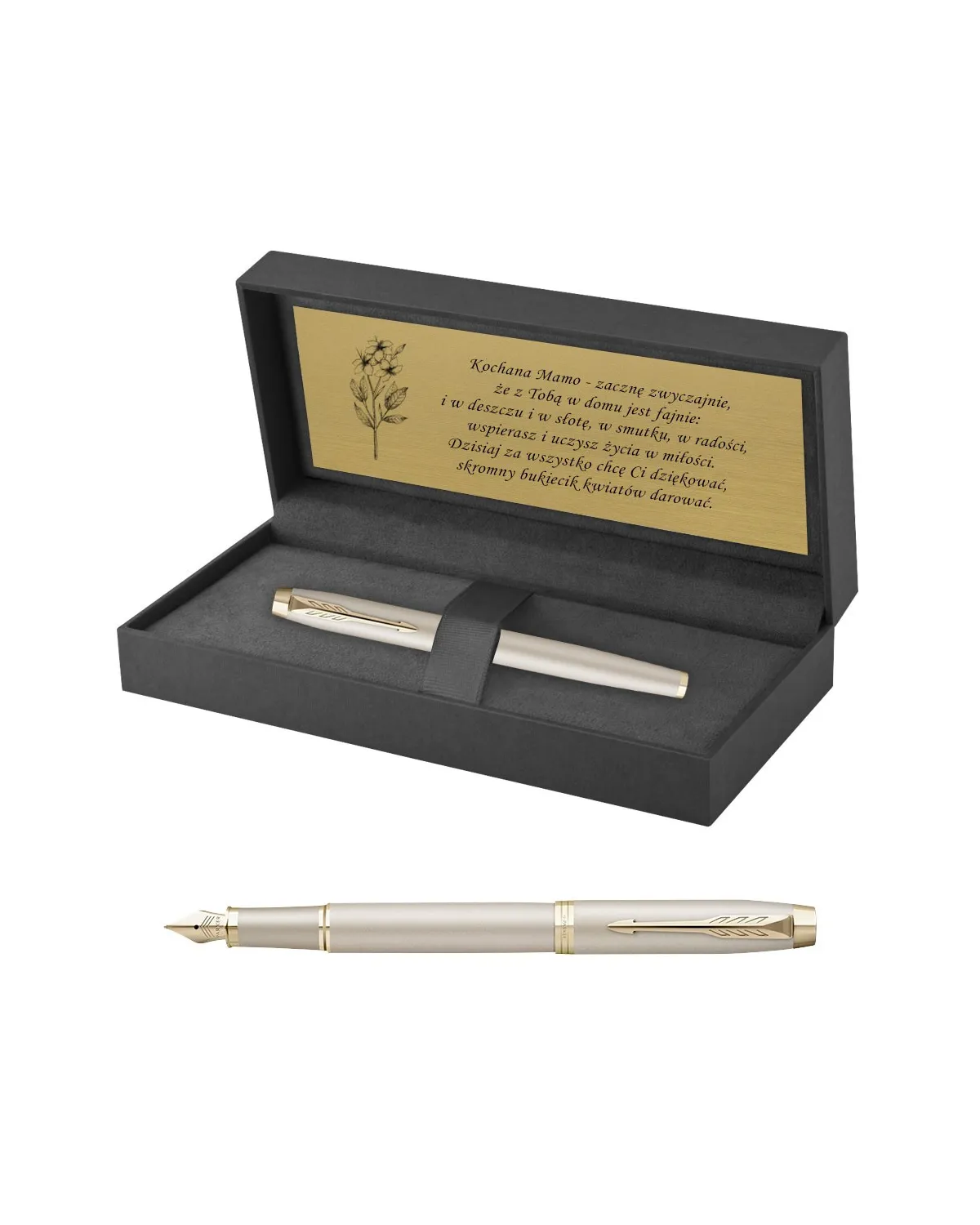 Pióro wieczne Parker IM Professionals Monochrome Champagne w Pudełku z Grawerem (2172953/1) Pióro wieczne Parker IM Professionals Monochrome Champagne w Pudełku z Grawerem (2172953/1)