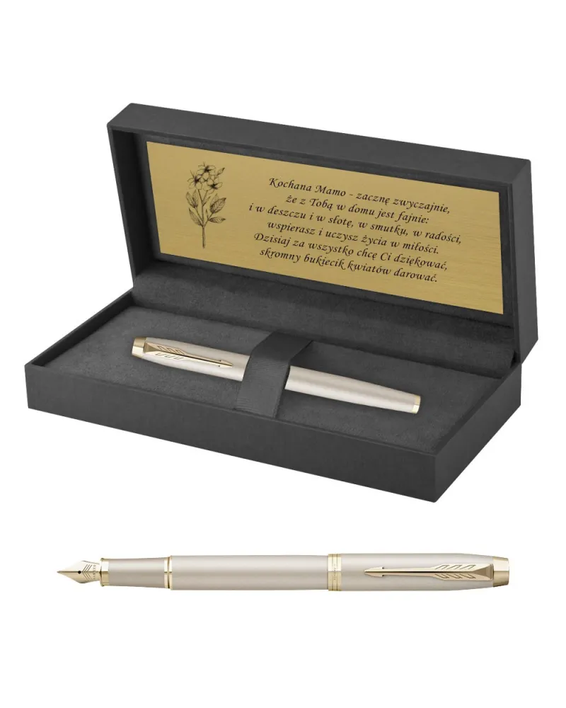 Pióro wieczne Parker IM Professionals Monochrome Champagne w Pudełku z Grawerem (2172953/1) Pióro wieczne Parker IM Professionals Monochrome Champagne w Pudełku z Grawerem (2172953/1)