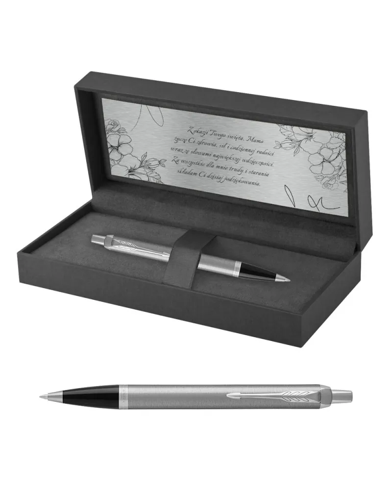 Długopis Parker IM Stainless Steel CT w Pudełku z Grawerem (2143631/2) Długopis Parker IM Stainless Steel CT w Pudełku z Grawerem (2143631/2)