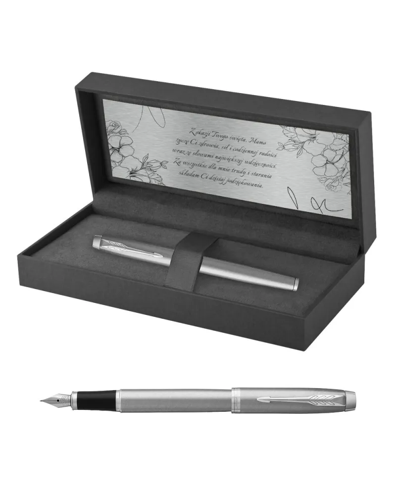 Pióro wieczne Parker IM Stainless Steel CT w Pudełku z Grawerem (2143635/1) Pióro wieczne Parker IM Stainless Steel CT w Pudełku z Grawerem (2143635/1)