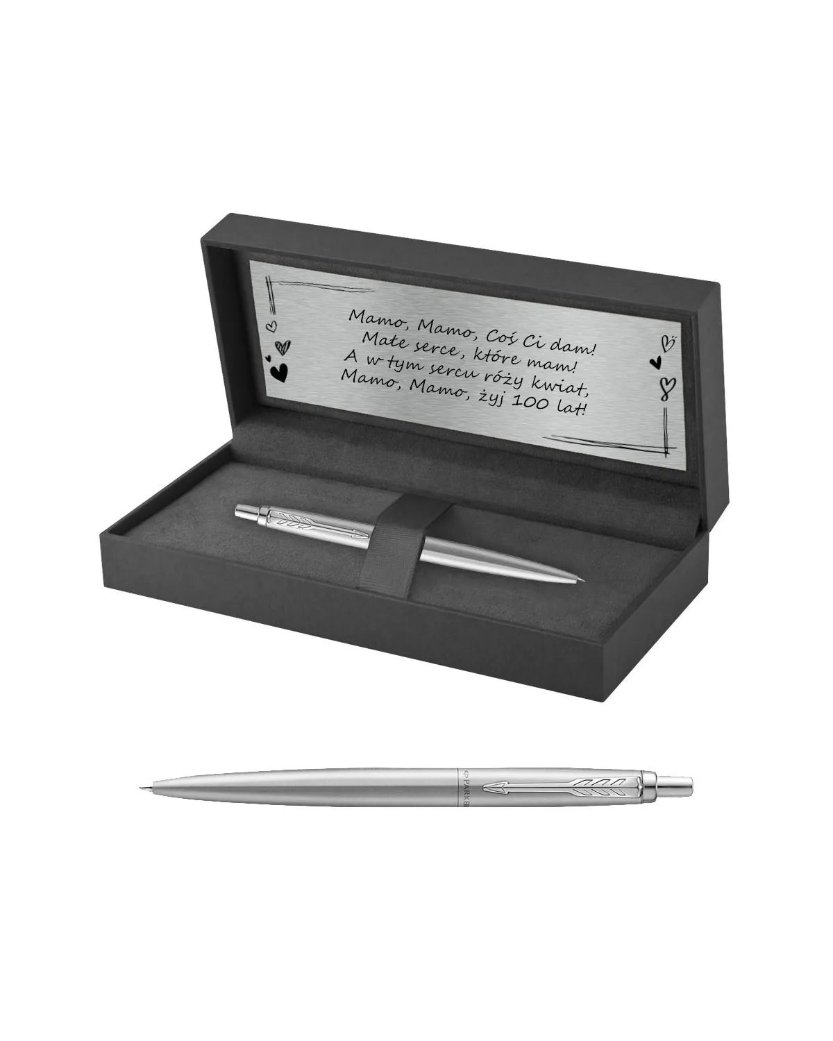Długopis Parker Jotter XL Monochrome Srebrny w Pudełku z Grawerem (2122756/3) Długopis Parker Jotter XL Monochrome Srebrny w Pudełku z Grawerem (2122756/3)