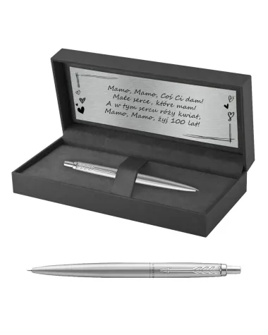 Długopis Parker Jotter XL Monochrome Srebrny w Pudełku z Grawerem (2122756/3)