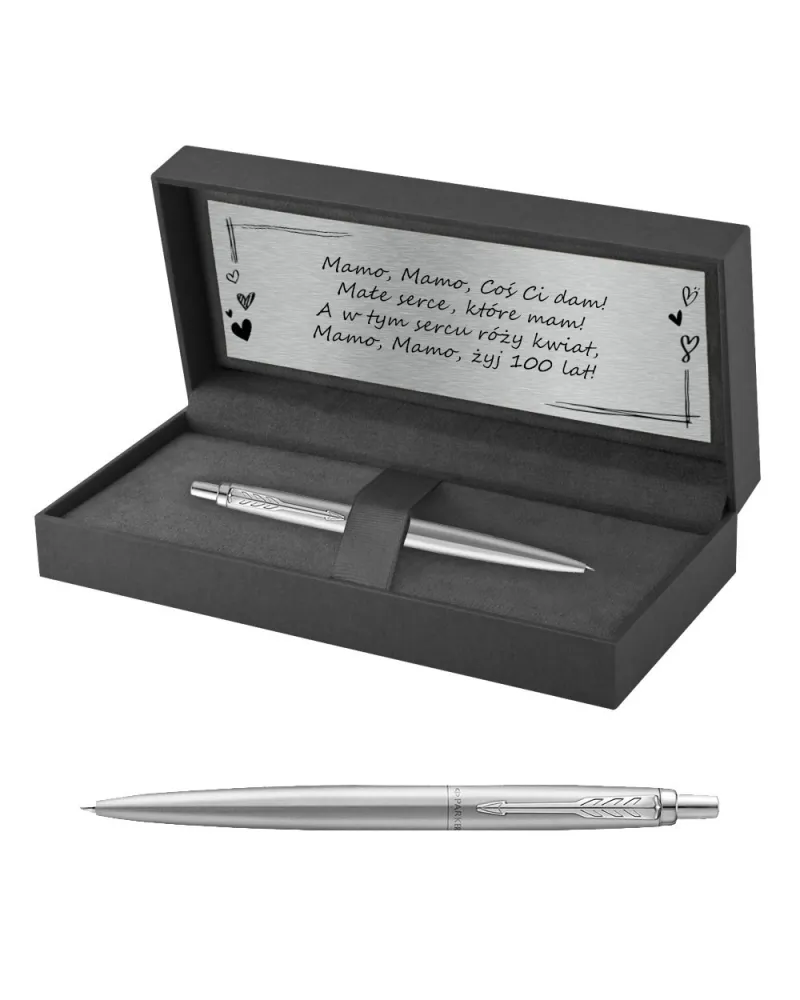 Długopis Parker Jotter XL Monochrome Srebrny w Pudełku z Grawerem (2122756/3) Długopis Parker Jotter XL Monochrome Srebrny w Pudełku z Grawerem (2122756/3)