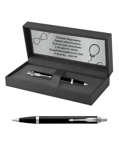 Długopis Parker IM Czarny Matowy CT w Pudełku z Grawerem (2143632/8)