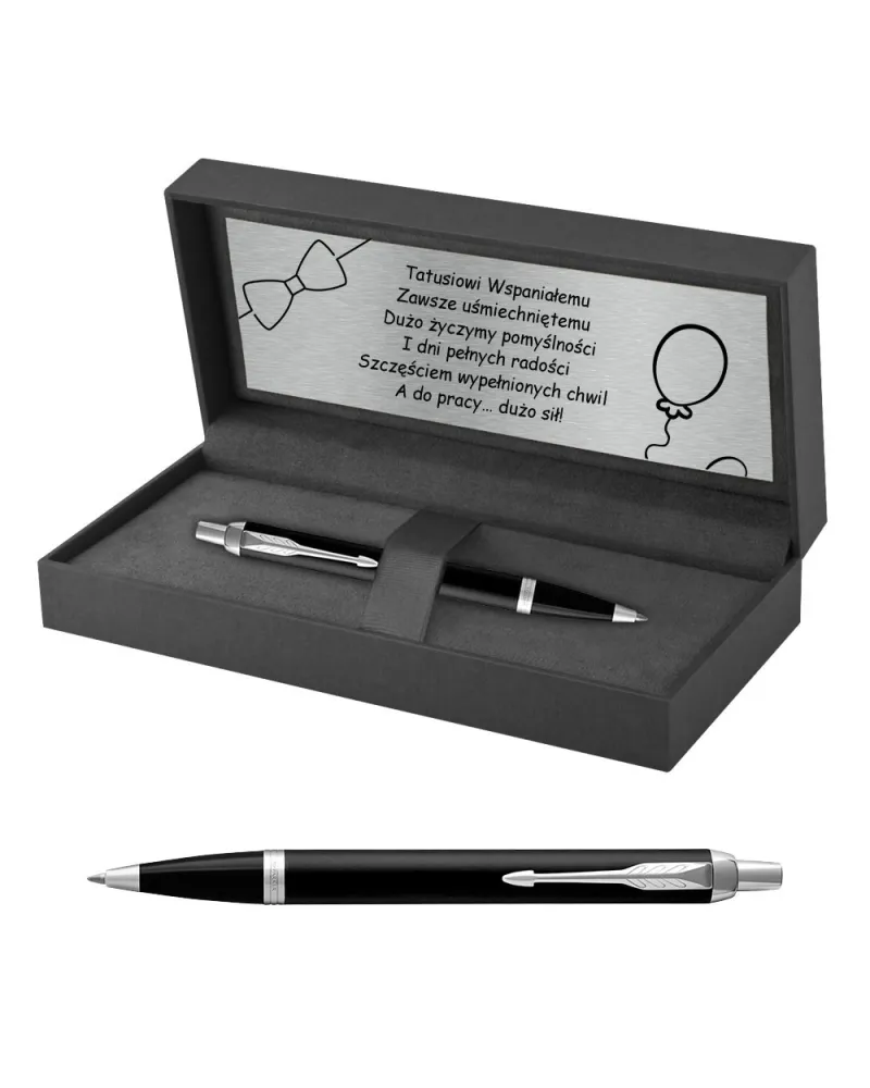 Długopis Parker IM Czarny Matowy CT w Pudełku z Grawerem (2143632/8) Długopis Parker IM Czarny Matowy CT w Pudełku z Grawerem (2143632/8)