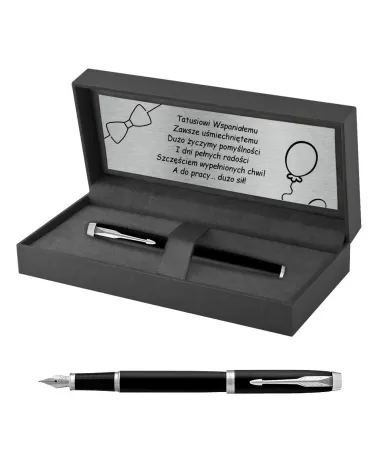 Pi&oacute;ro wieczne Parker IM Czarne matowe CT w Pudełku z Grawerem (2143637/2)