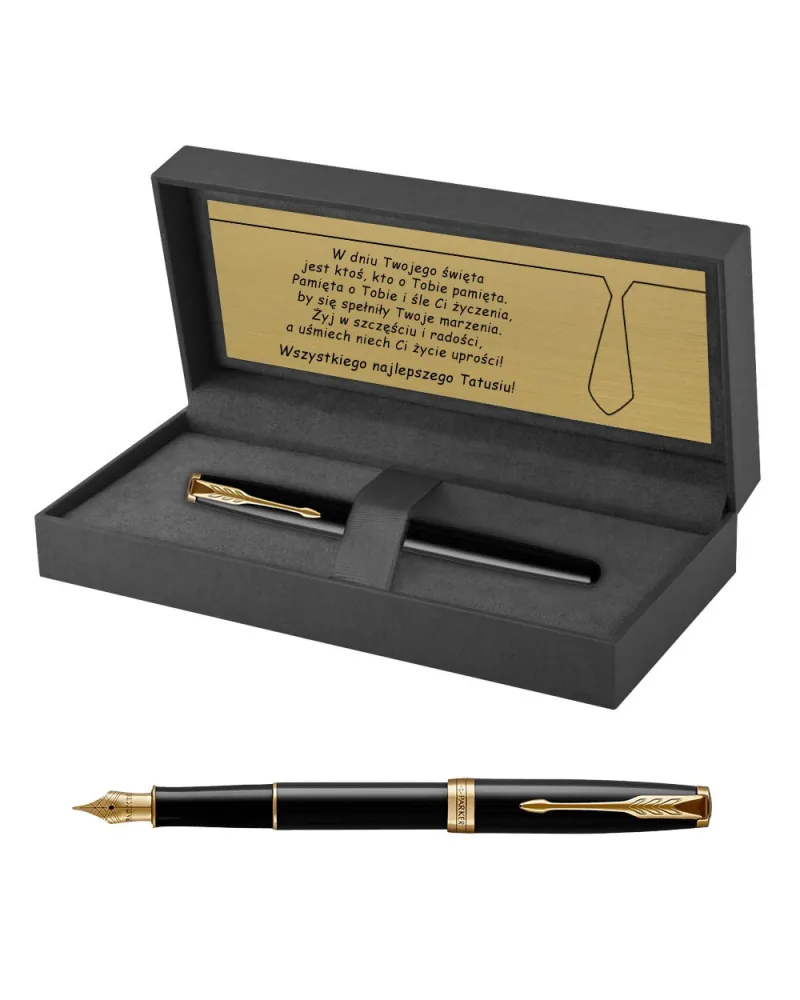 Pióro wieczne Parker Sonnet Czarne GT w Pudełku z Grawerem (1931495/2) Pióro wieczne Parker Sonnet Czarne GT w Pudełku z Grawerem (1931495/2)