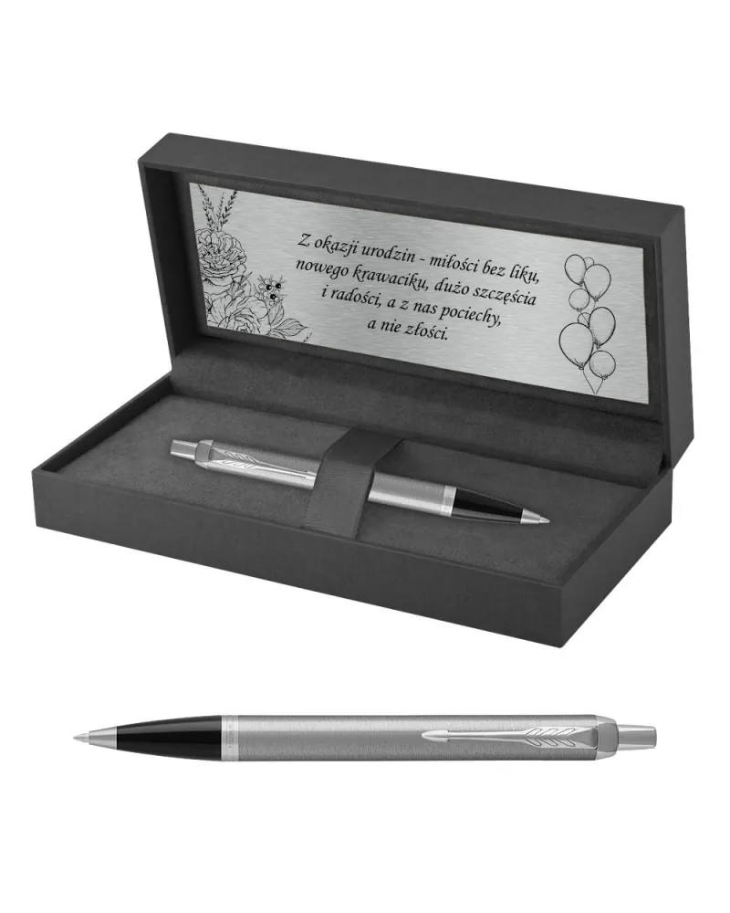 Długopis Parker IM Stainless Steel CT w Pudełku z Grawerem (2143631/4) Długopis Parker IM Stainless Steel CT w Pudełku z Grawerem (2143631/4)