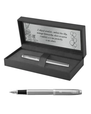 Pi&oacute;ro wieczne Parker IM Stainless Steel CT w Pudełku z Grawerem (2143635/2)