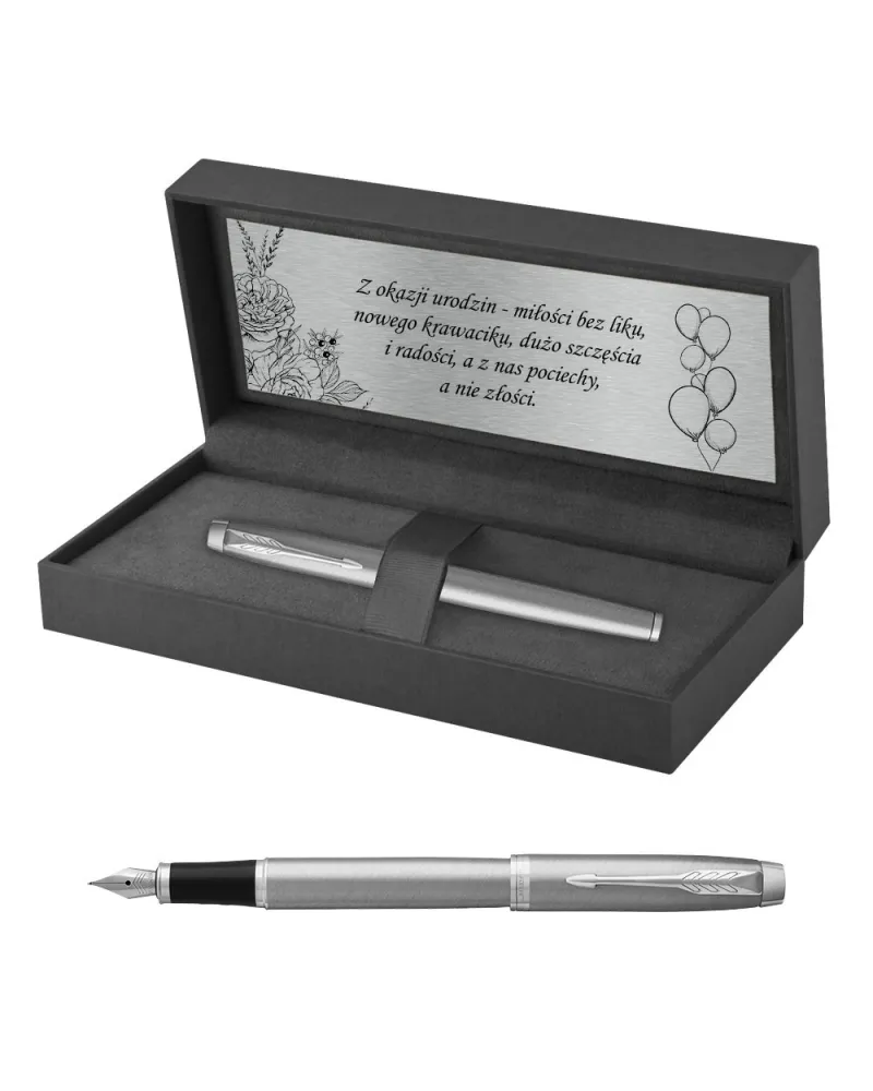 Pióro wieczne Parker IM Stainless Steel CT w Pudełku z Grawerem (2143635/2) Pióro wieczne Parker IM Stainless Steel CT w Pudełku z Grawerem (2143635/2)