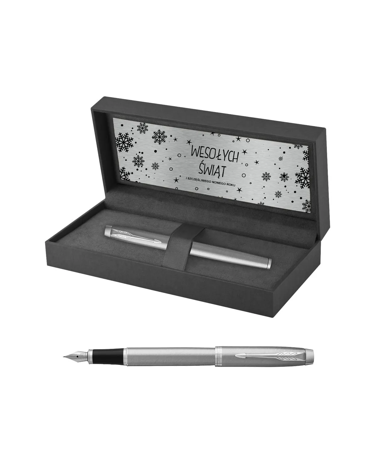 Pi&oacute;ro wieczne Parker IM Stainless Steel CT w Pudełku z Grawerem (2143635/3)