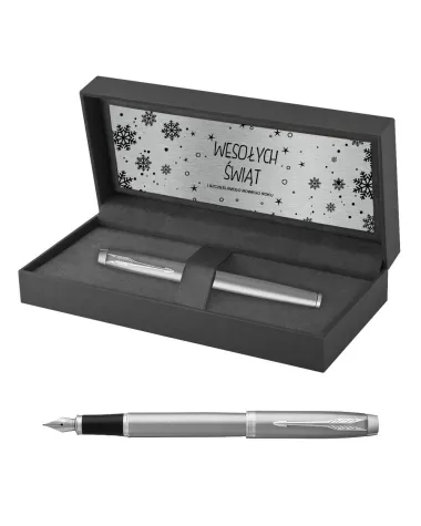 Pi&oacute;ro wieczne Parker IM Stainless Steel CT w Pudełku z Grawerem (2143635/3)