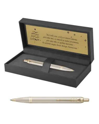 Długopis Parker IM Professionals Monochrome Champagne  w Pudełku z Grawerem (2172956/3)