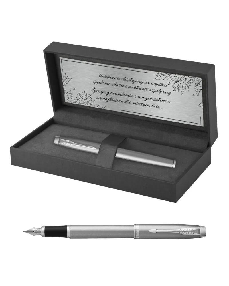 Pióro wieczne Parker IM Stainless Steel CT w Pudełku z Grawerem (2143635/5) Pióro wieczne Parker IM Stainless Steel CT w Pudełku z Grawerem (2143635/5)
