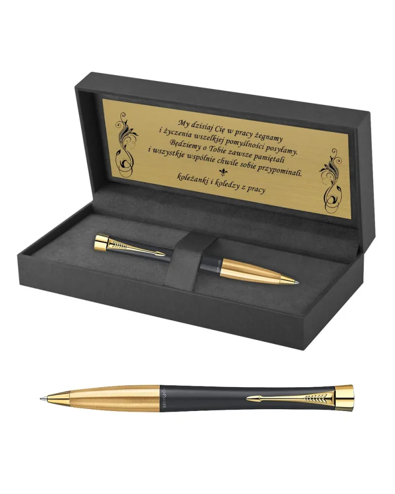 Długopis Parker Urban Czarny Matowy GT w Pudełku z Grawerem (2143640/8) Długopis Parker Urban Czarny Matowy GT w Pudełku z Grawerem (2143640/8)
